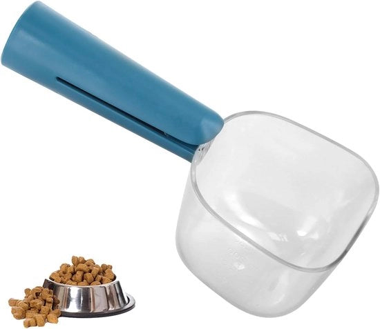 Misuratore di cibo per cani e gatti - 250 ml cucchiaio di capacità - Bilancia multifunzionale - Blu