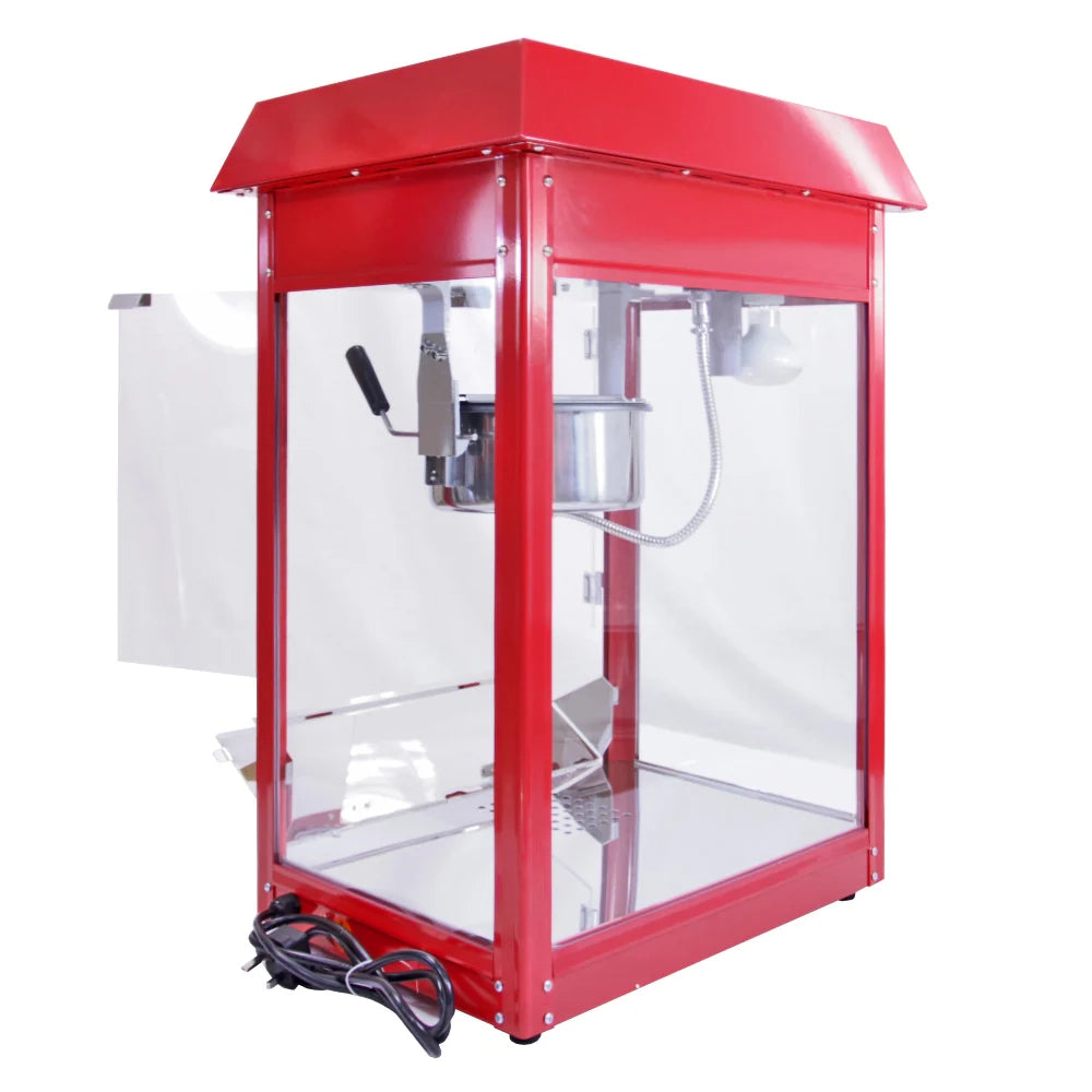 Macchina per Popcorn con Carrello Acciaio Inox Pop Corn Professionale 1370W