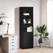 Credenza Rovere Nero 50x35x180 cm in Legno Multistrato 3328463