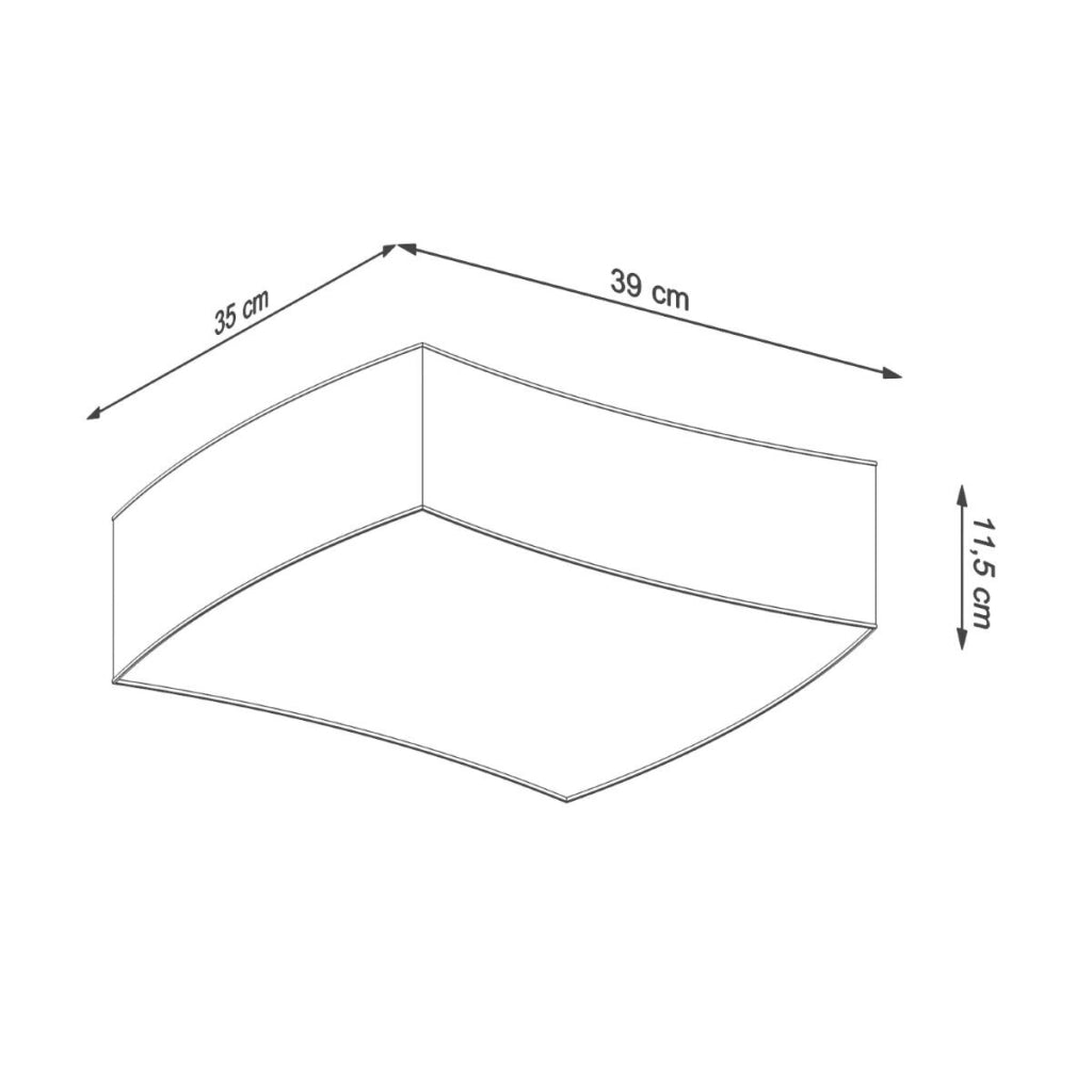 Plafoniera soffitto ANGULO irregolare 2xE27 bianca Pure Lume