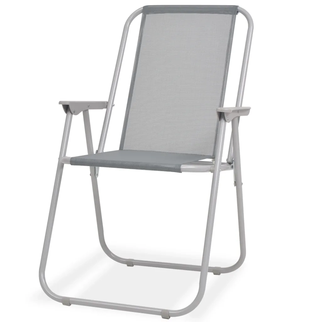 Set da Pranzo da Giardino 8 pz | Set Salotto da Giardino in Acciaio e Textilene Grigio