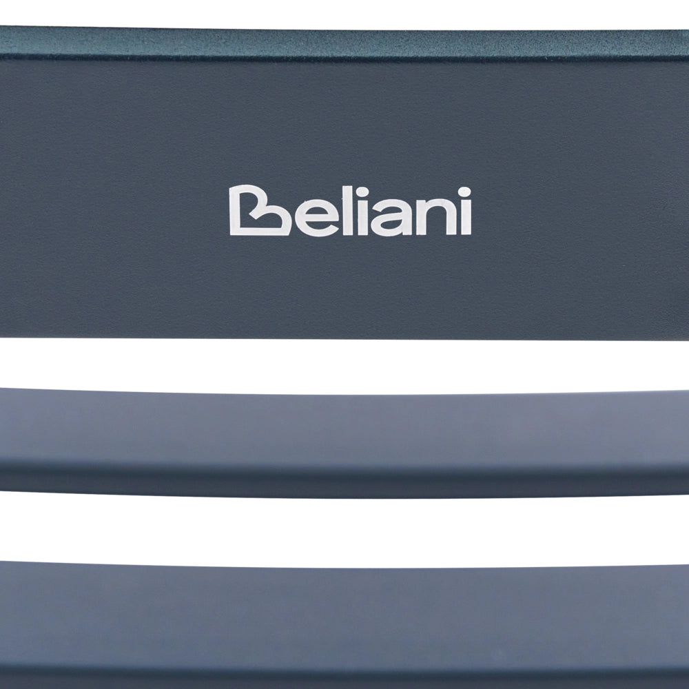 Sedia a dondolo da giardino nero alluminio a doghe Design moderno per esterni