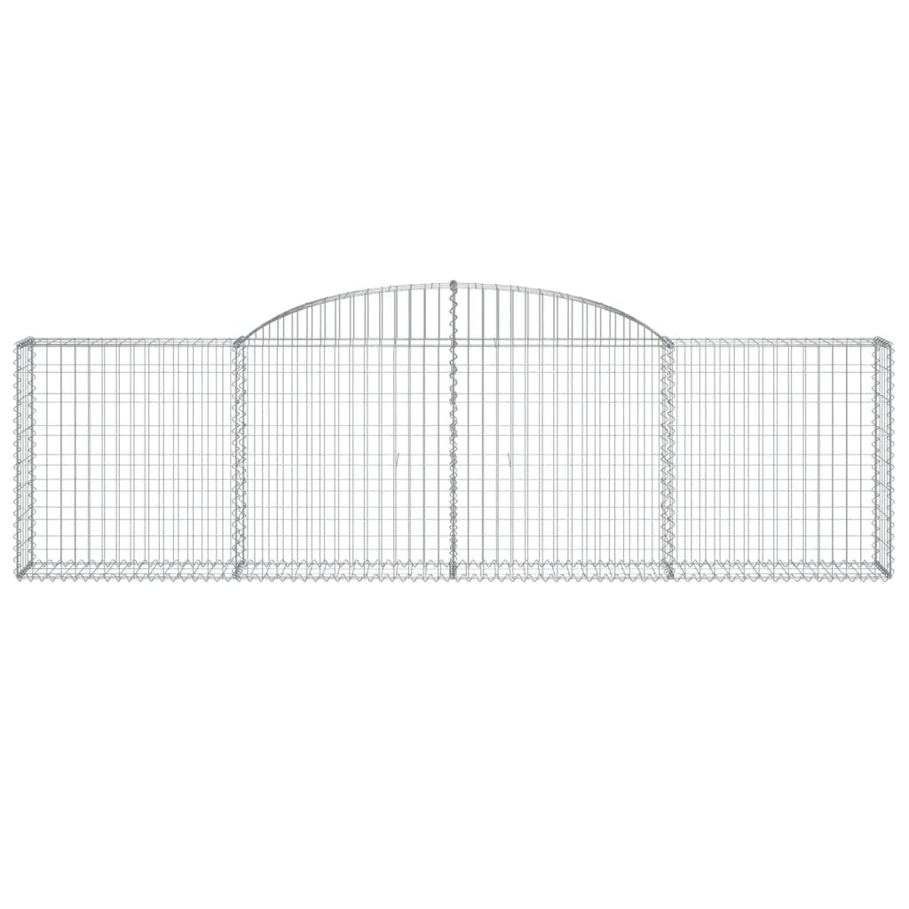 Cesti Gabbioni ad Arco 8 pz 300x30x80/100 cm Ferro Zincato 3146509