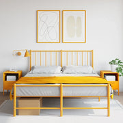 vidaXL Comodini 2 pz Giallo Senape 36x39x50,5 cm in Acciaio