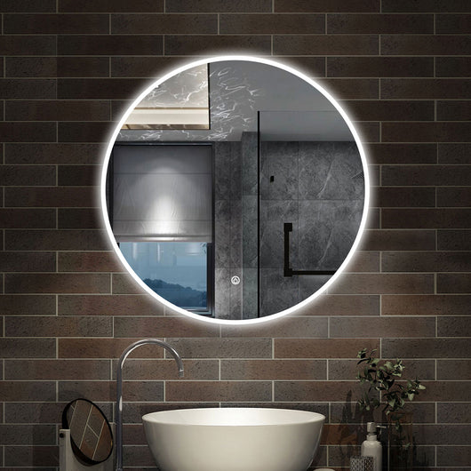 70 x 70 cm,AICA Specchio da Bagno LED con Luce, memoria, antiappannamento,CRI>90,autospegnimento,interruttore touch