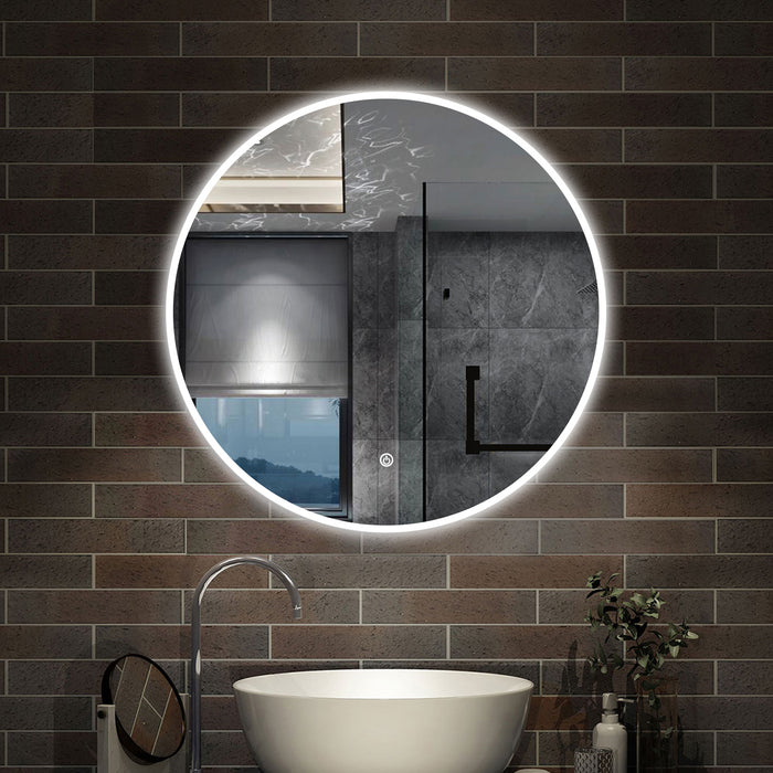 80 x 80 cm,AICA Specchio da Bagno LED con Luce, memoria, antiappannamento,CRI>90,autospegnimento,interruttore touch