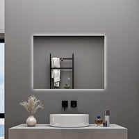 AICA Specchio da bagno 90 x 70 cm, antiappannamento, dimmerabile, interruttore touch, Funzione Memoria