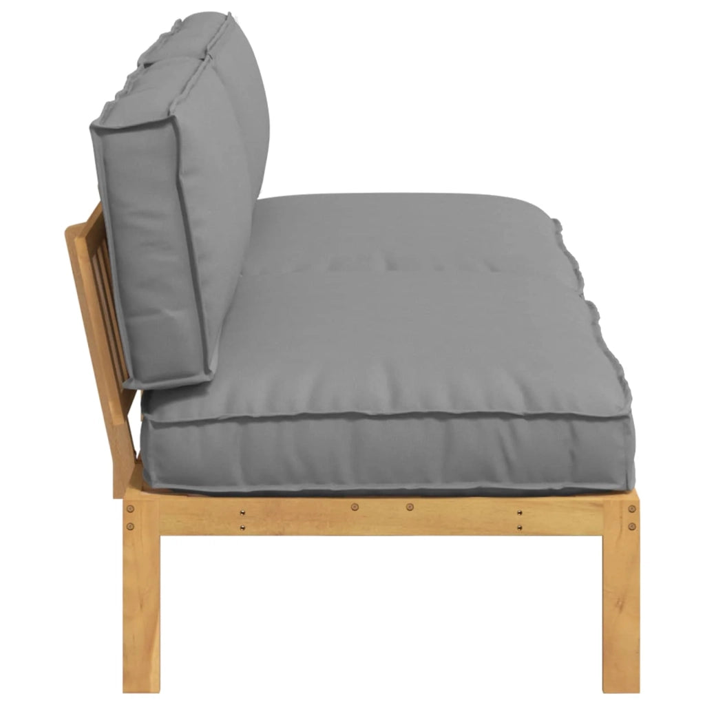 Set di divani con cuscino 2 pcs Grigio Legno di Acacia Massello