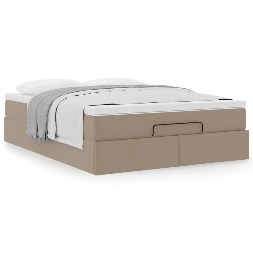 Struttura Letto Pouf con Materasso 140x200 cm Similpelle 3311045