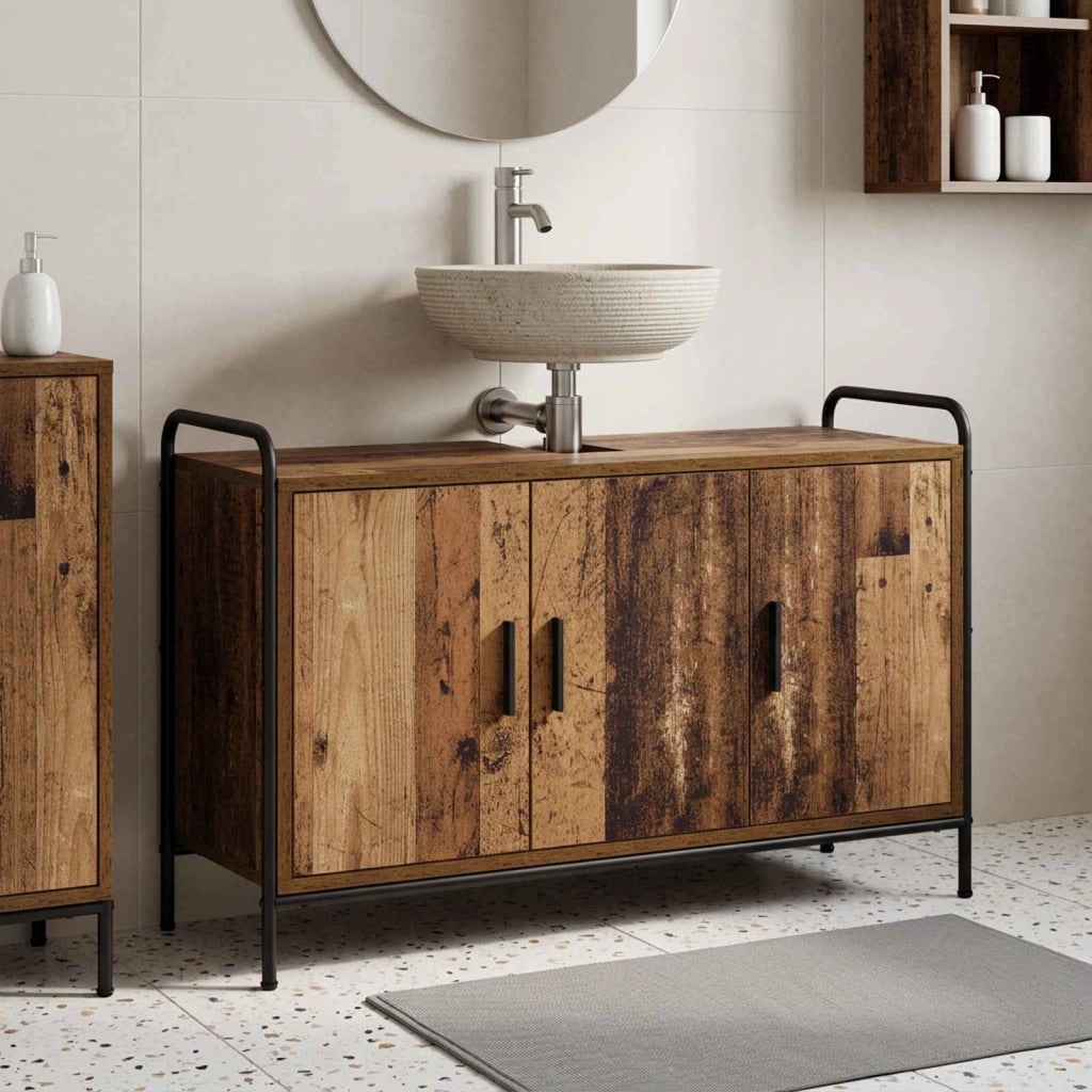 Mobile da Bagno Legno antico 95 x 34 x 61 cm 8014068