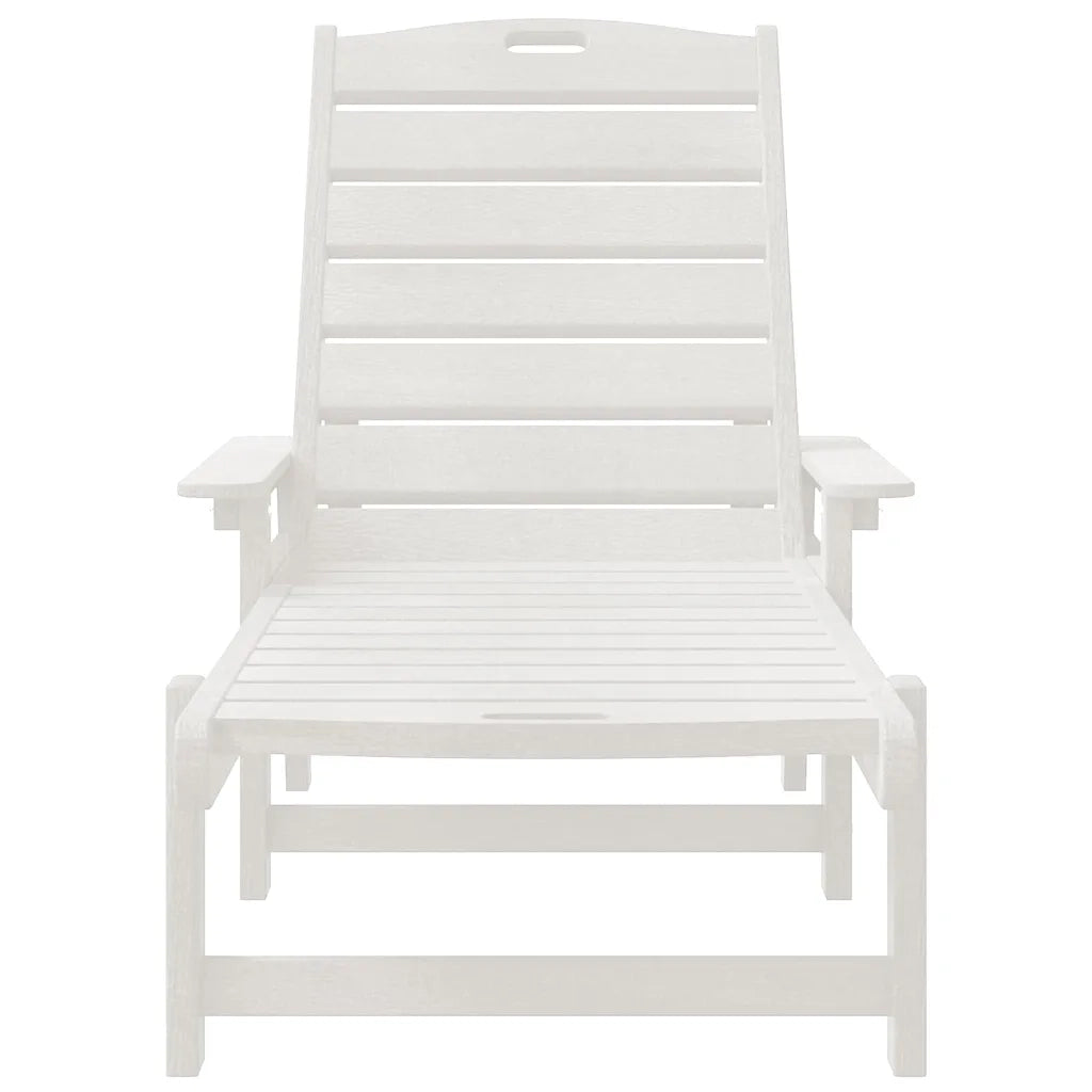 Lettino da sole 2 pcs Bianco 195,5 x 53 x 98,5 cm Polietilene 3335850
