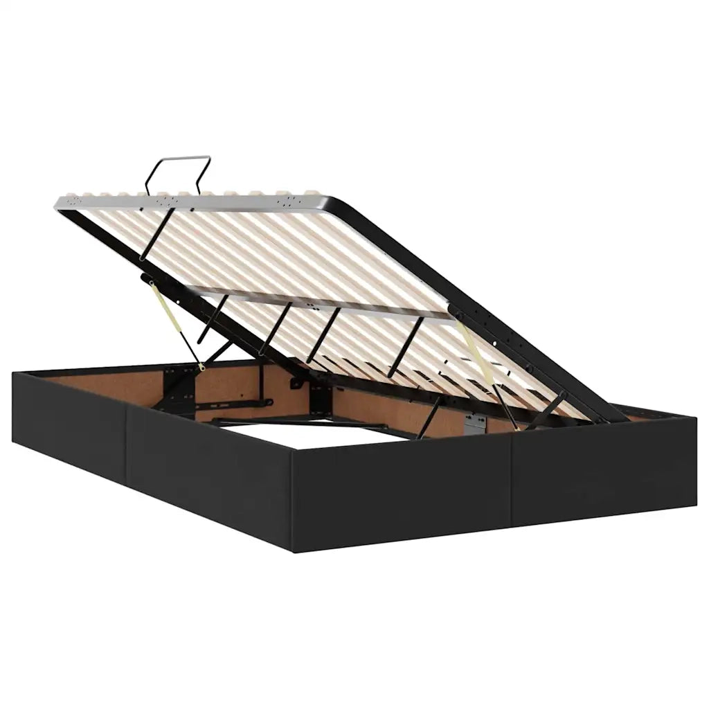 Letto con contenitore e materasso Nero 120 x 200 cm Velluto