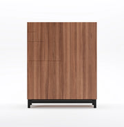 Scarpiera Herdasa effetto noce gambe nere 112x90x27