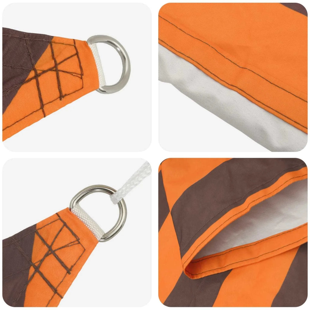 Vela Parasole | Telo Ombra | Vela da ombra solare Arancione e Marrone 7 x 5 x 5 m
