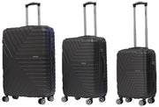 Set 3 Valigie Trolley Rigide in ABS 4 Ruote TSA Ravizzoni Calipso Grigie