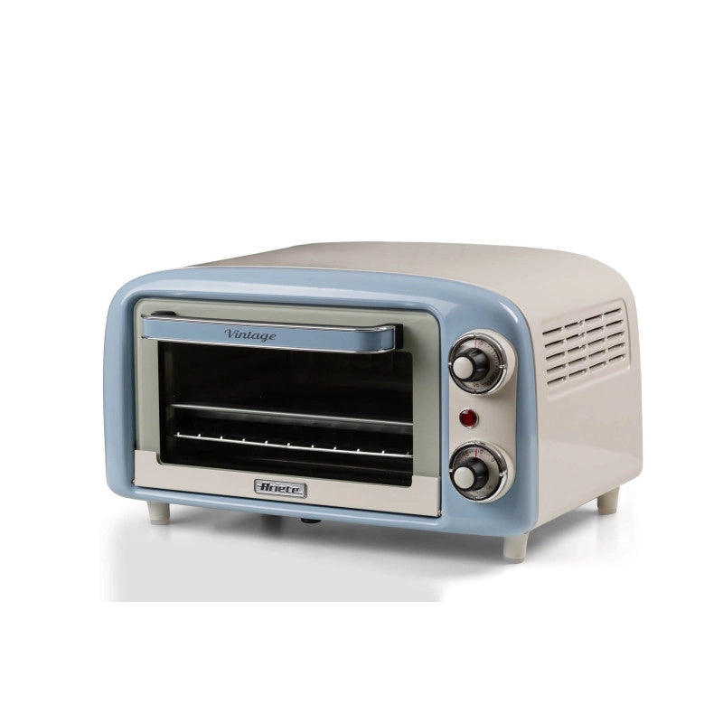 Forno Elettrico Vintage 800W - Capacità 10L - Doppio vetro - Retrò - Celeste