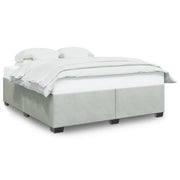 Letto matrimoniale | Letto per adulti | Giroletto senza Materasso Grigio Chiaro 180x200 cm Velluto