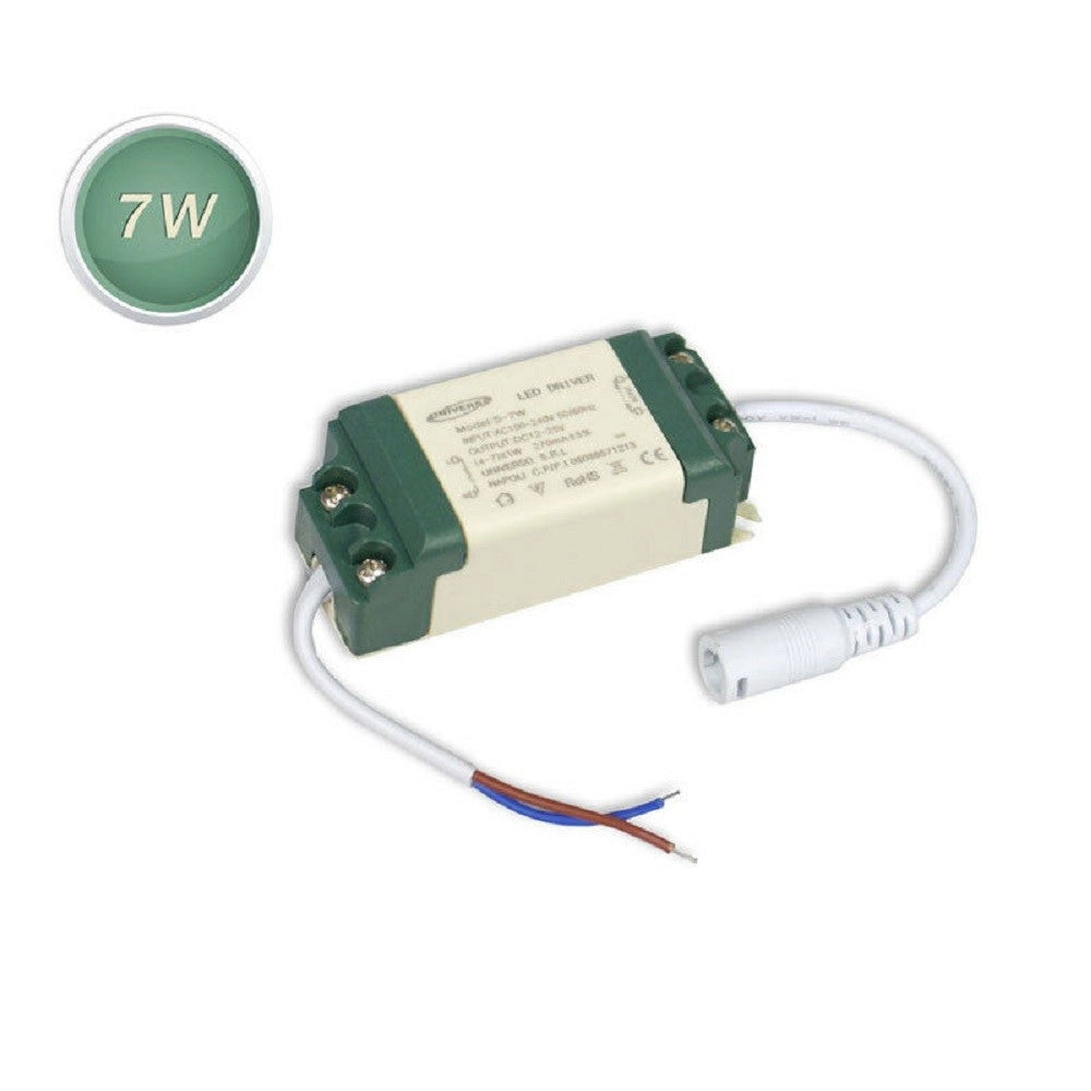 Trade Shop - Driver Alimentatore Led Trasformatore 3 7 12 18 24 W Stabilizzato Corrente Faro -  7 Watt