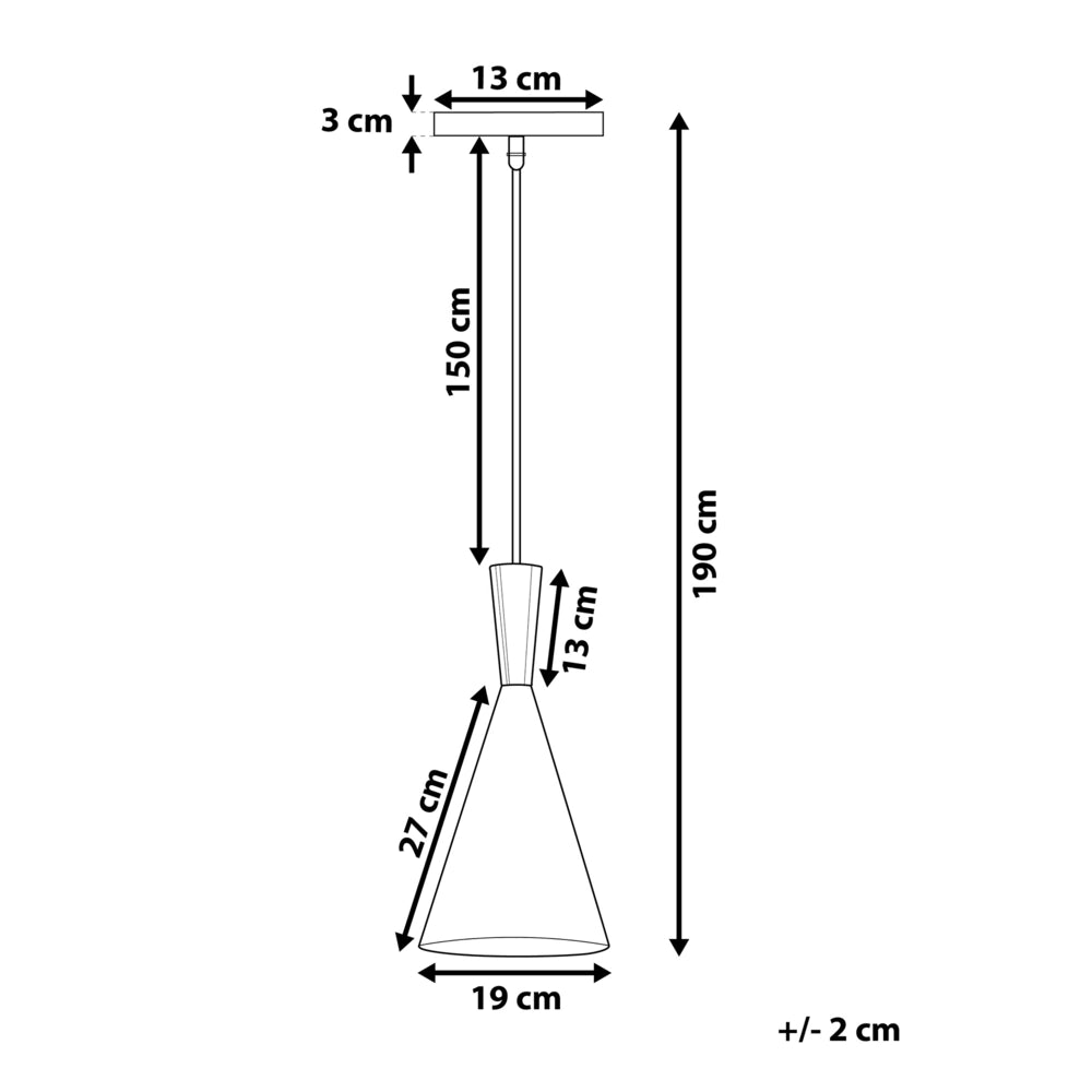 Lampada a sospensione a sospensione con paralume bianco cono geometrico dal design moderno e minimalista