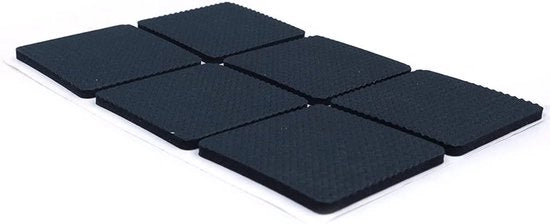 Set di 72 pezzi di tappeti autoadesivi quadrati pesanti - Nero