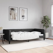 Letto da Giorno Nero 100x200 cm in Tessuto 353990