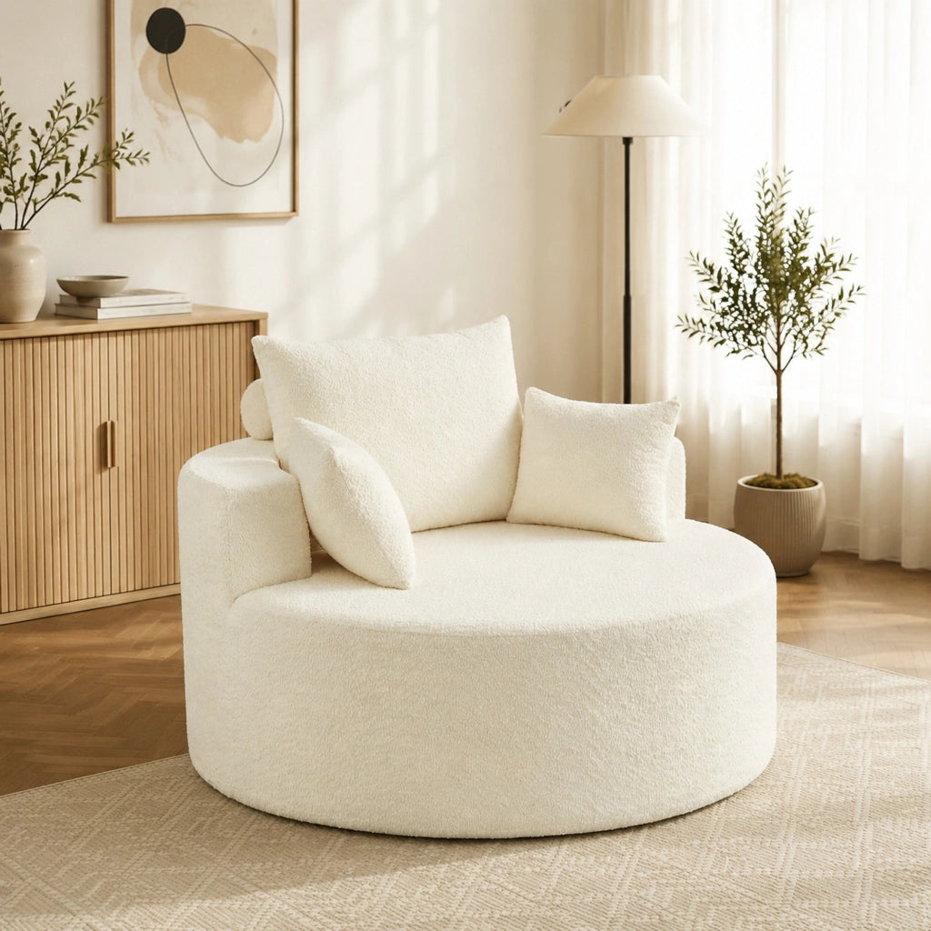 POLTRONA modulare senza montaggio in ciniglia Beige