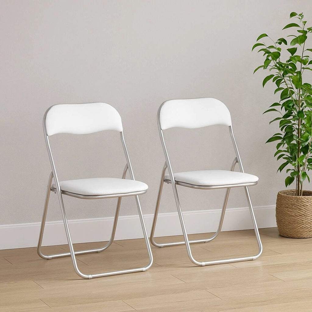 Sedia pieghevole Antenore 47x79,5h cm, colore seduta bianco