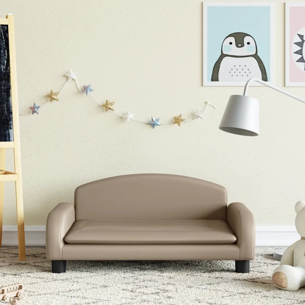Divano per Bambini Cappuccino 70x45x30 cm in Similpelle 3196367