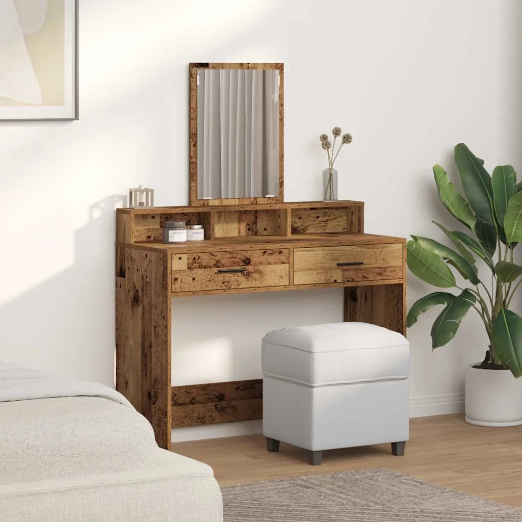 Tavolo da Trucco con cassetto Legno vecchio 100 x 41 x 140 cm 865152
