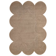 Tappeto in lana tortora di forma irregolare 160 x 230 cm Stile moderno Soggiorno