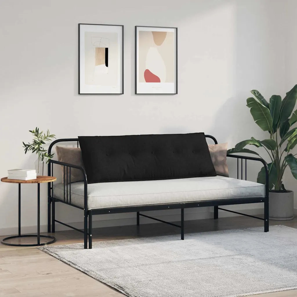 Cuscino per Schiena Nero 140 x 19 x 50 cm Tessuto