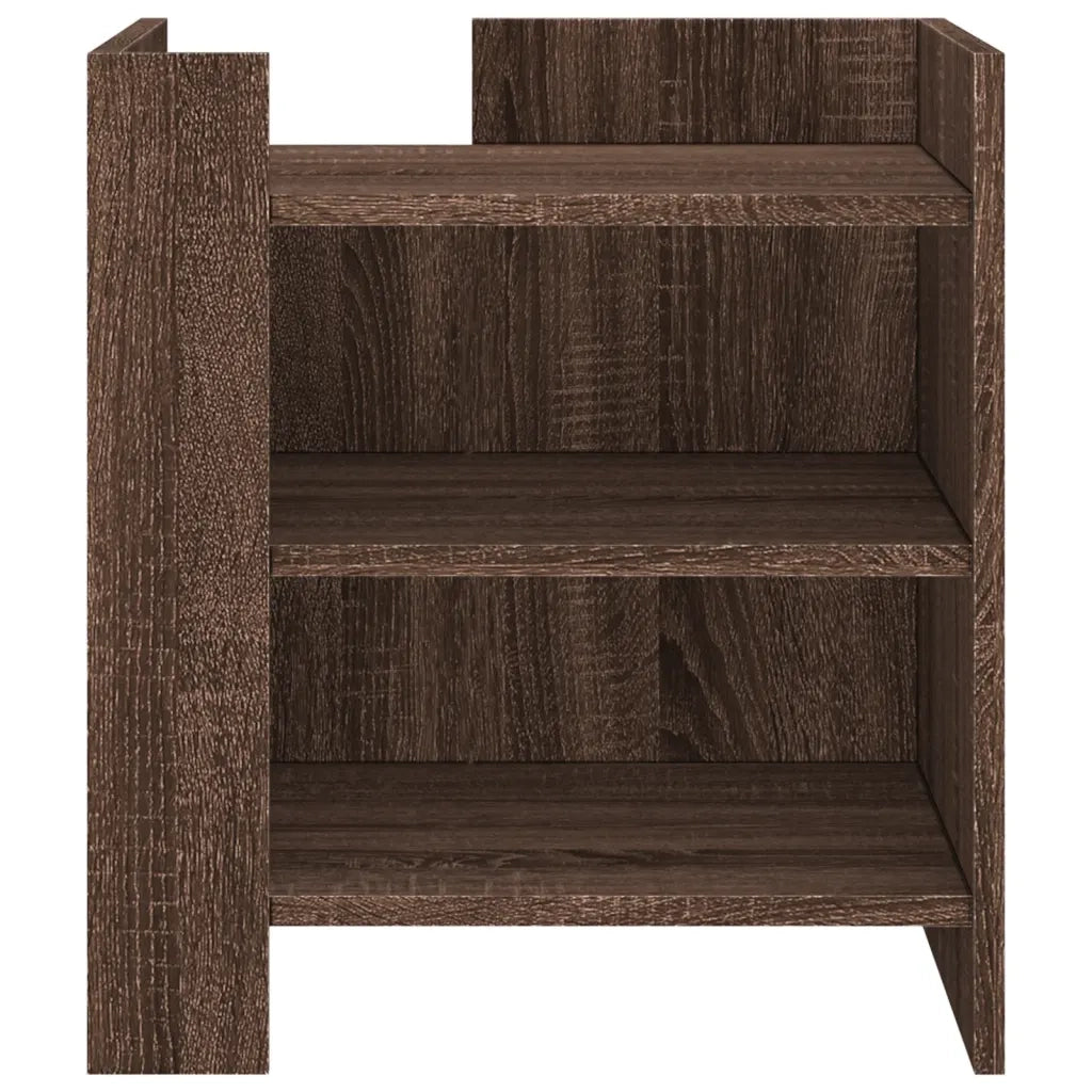Comodino Rovere Marrone 45x50x50 cm in Truciolato