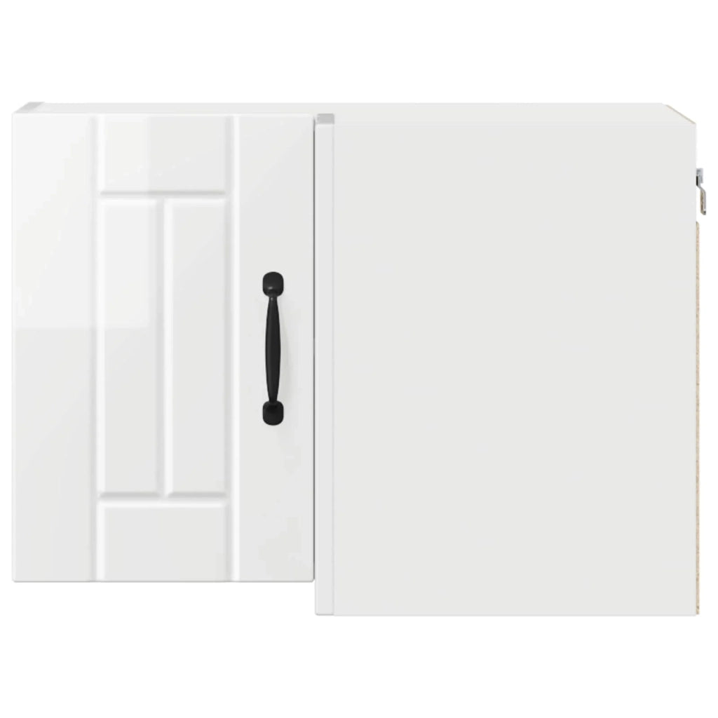 Mobile da cucina moderno con pratico spazio contenitivo 57 x 57 x 40 cm realizzato in legno composito bianco lucido 02_0053978