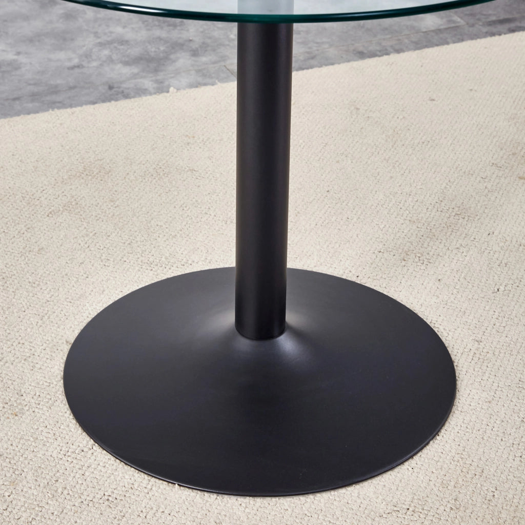 Tavolo da bar in vetro minimalista - Zephmum - Diametro 85 cm Altezza 76 cm