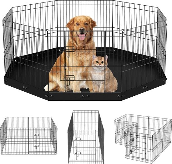 Bench per cani - Matto asciugamano per cani - Sedile per cani - Adattabile - Asciugamano per pavimento lavabile - Nero - 61 cm alto - Ø 160cm