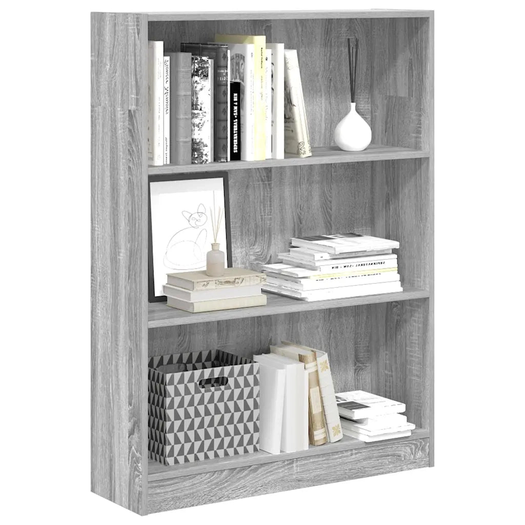 Libreria Grigio Sonoma 80x24x109 cm in Legno Multistrato 857840