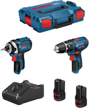 BOSCH Kit 12V B12GSBGDR2bat3a-40 (GSB 12V-15 + GDR 12V-10 + 2 x 3,0 Ah + GAL12V-40 + L-Boxx 102)
