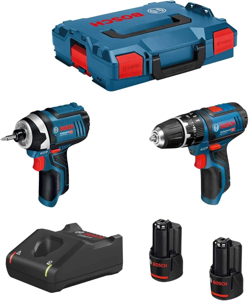 BOSCH Kit 12V B12GSBGDR2bat3a-40 (GSB 12V-15 + GDR 12V-10 + 2 x 3,0 Ah + GAL12V-40 + L-Boxx 102)