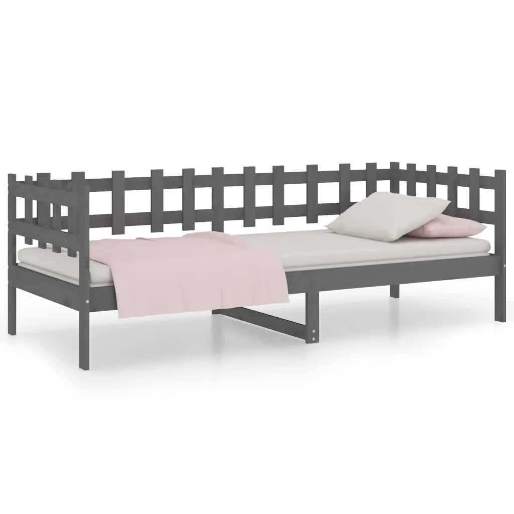 Dormeuse Grigia 90x200 cm in Legno Massello di Pino cod mxl 60515