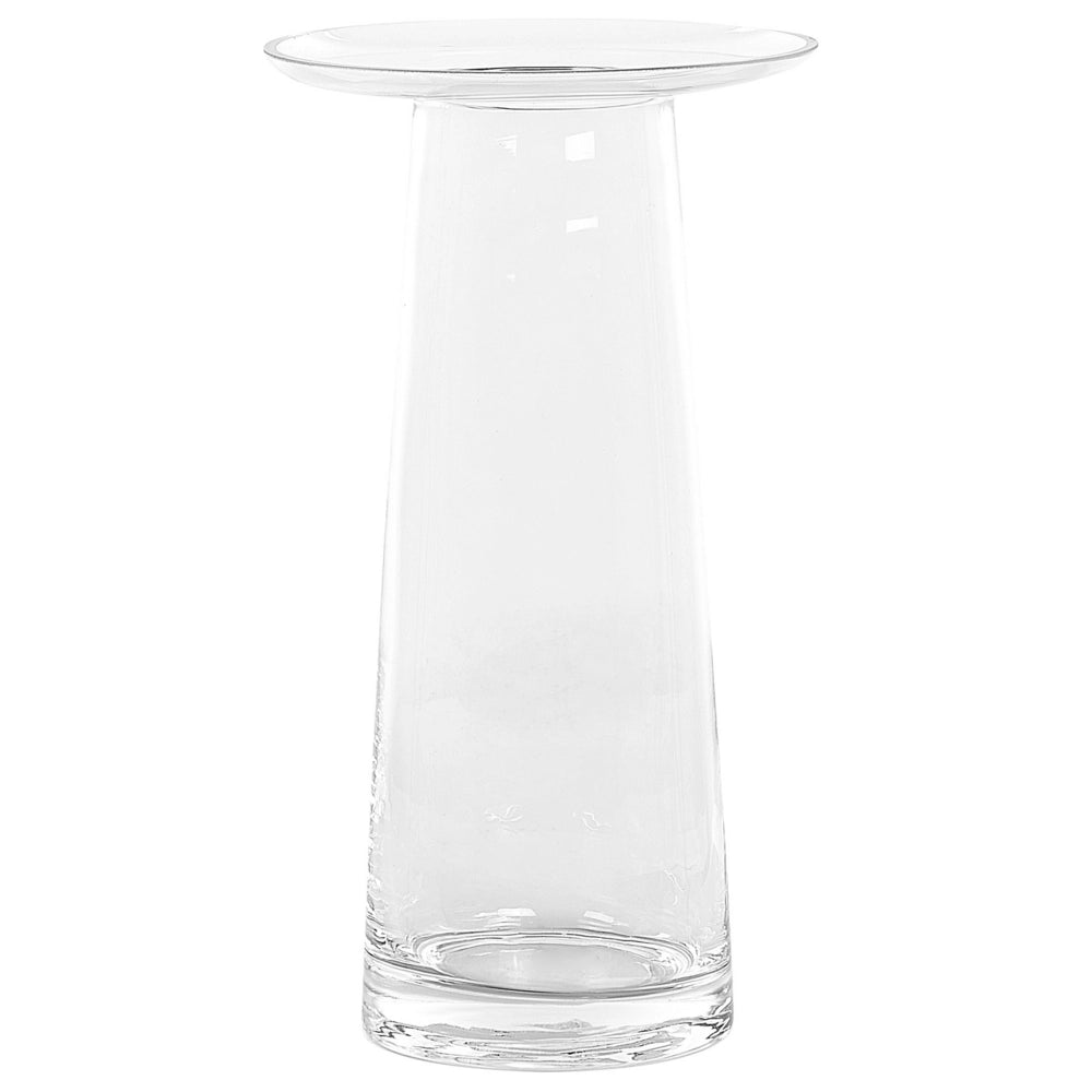 Vaso da fiori alto di forma cilindrica in vetro trasparente 26 cm moderno minimalista