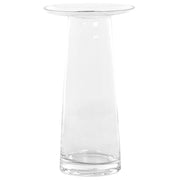 Vaso da fiori alto di forma cilindrica in vetro trasparente 26 cm moderno minimalista