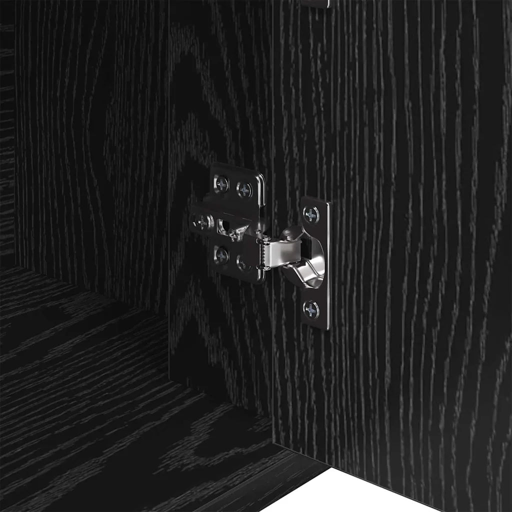 Credenza Rovere nero 30 x 80 x 90 cm Legno multistrato