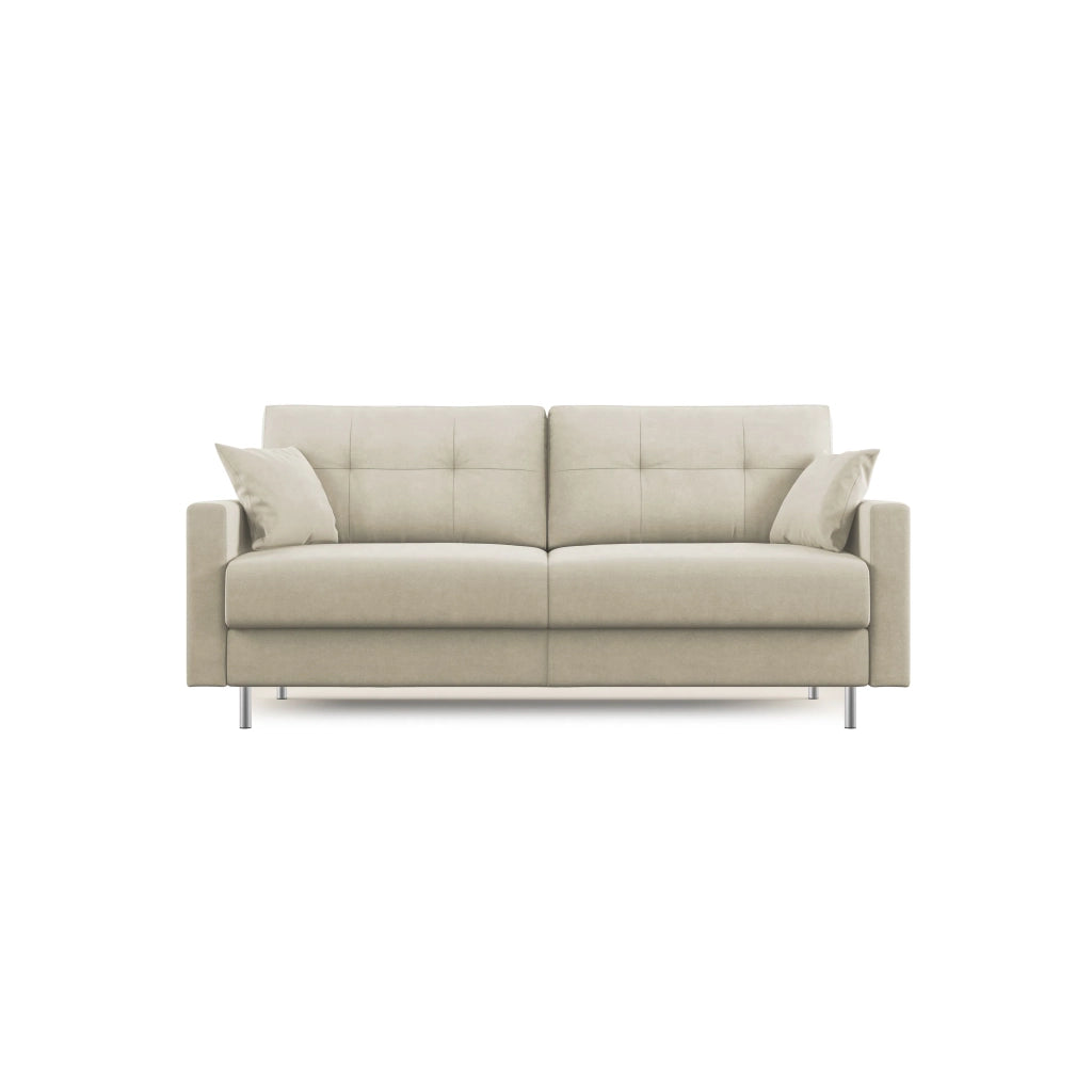 Megan Divano letto matrimoniale in microfibra smacchiabile T11 168 cm (mat. 120x197) panna