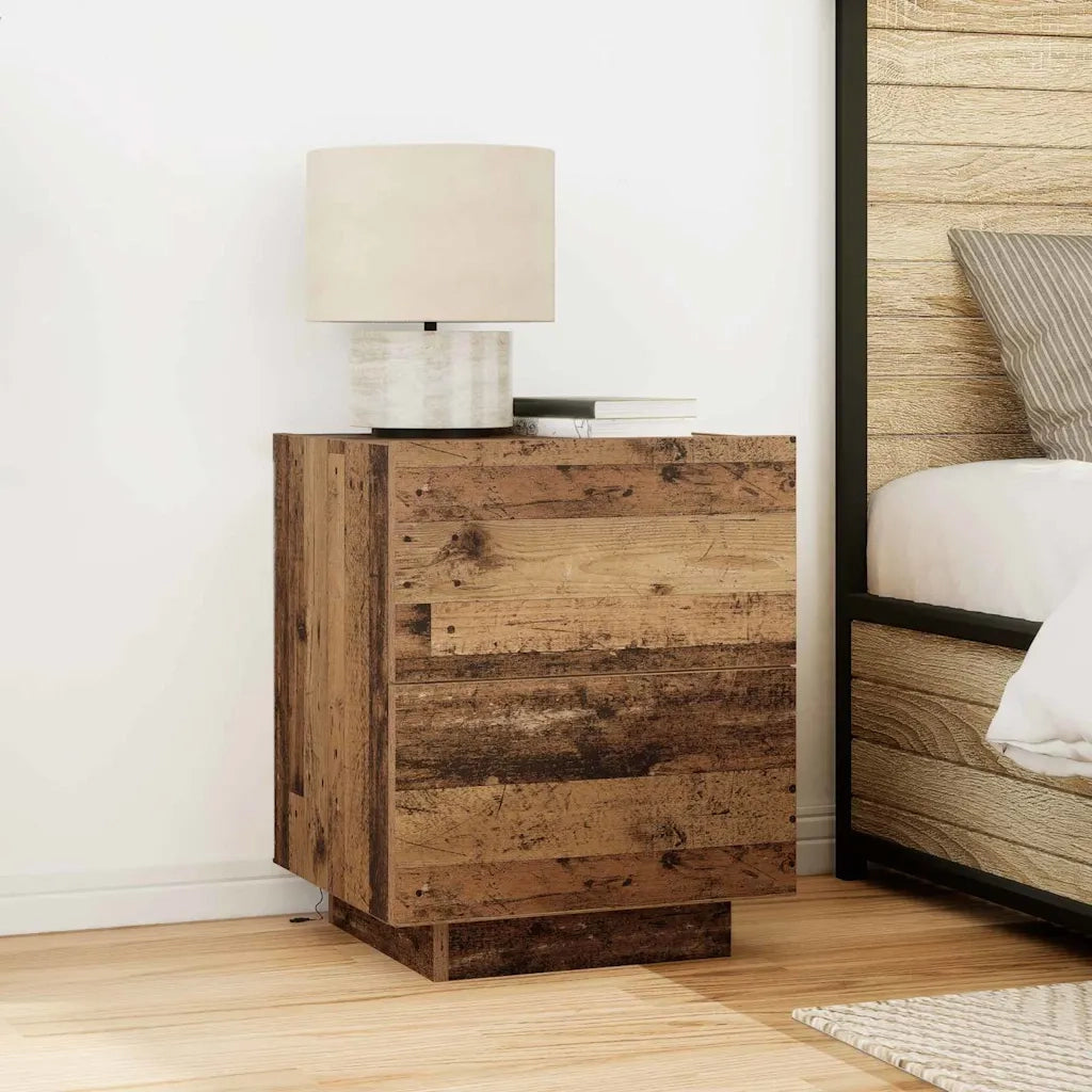 Armadio da Notte con cassetto Legno vecchio 45 x 40 x 55 cm 863057