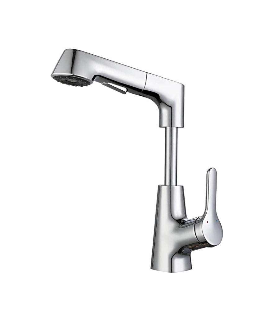 Rubinetto Lavandino Multifunzione LH-226 | Corpo Rame Massiccio | Estrabile con Elevatore | Monocomando | 2 Modos de Acqua