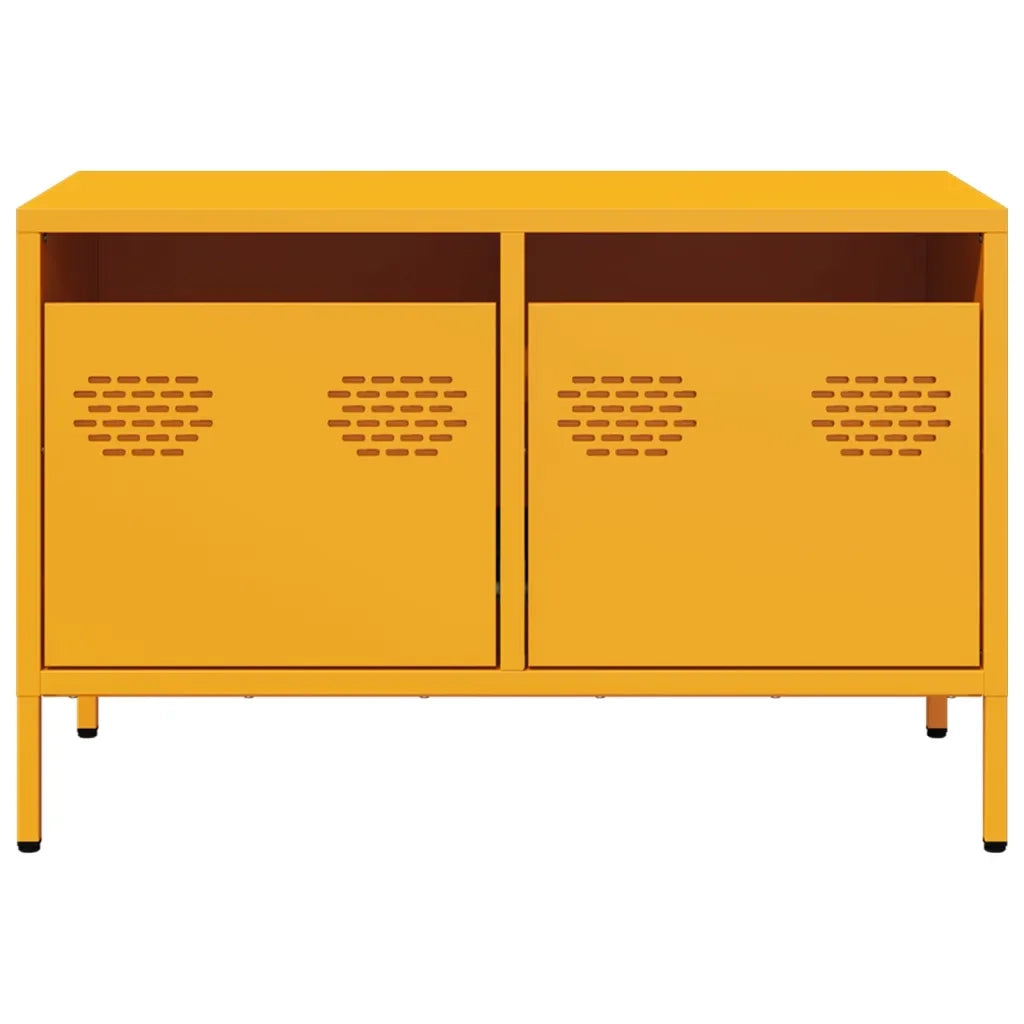 Mobile TV Giallo Senape 68x39x43,5cm Acciaio Laminato a Freddo 851235