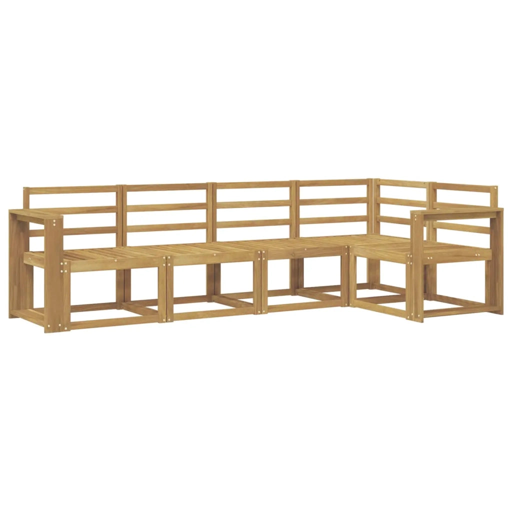 Set di divani da esterno 5 pcs Bianco Legno di Acacia Massello 3387633