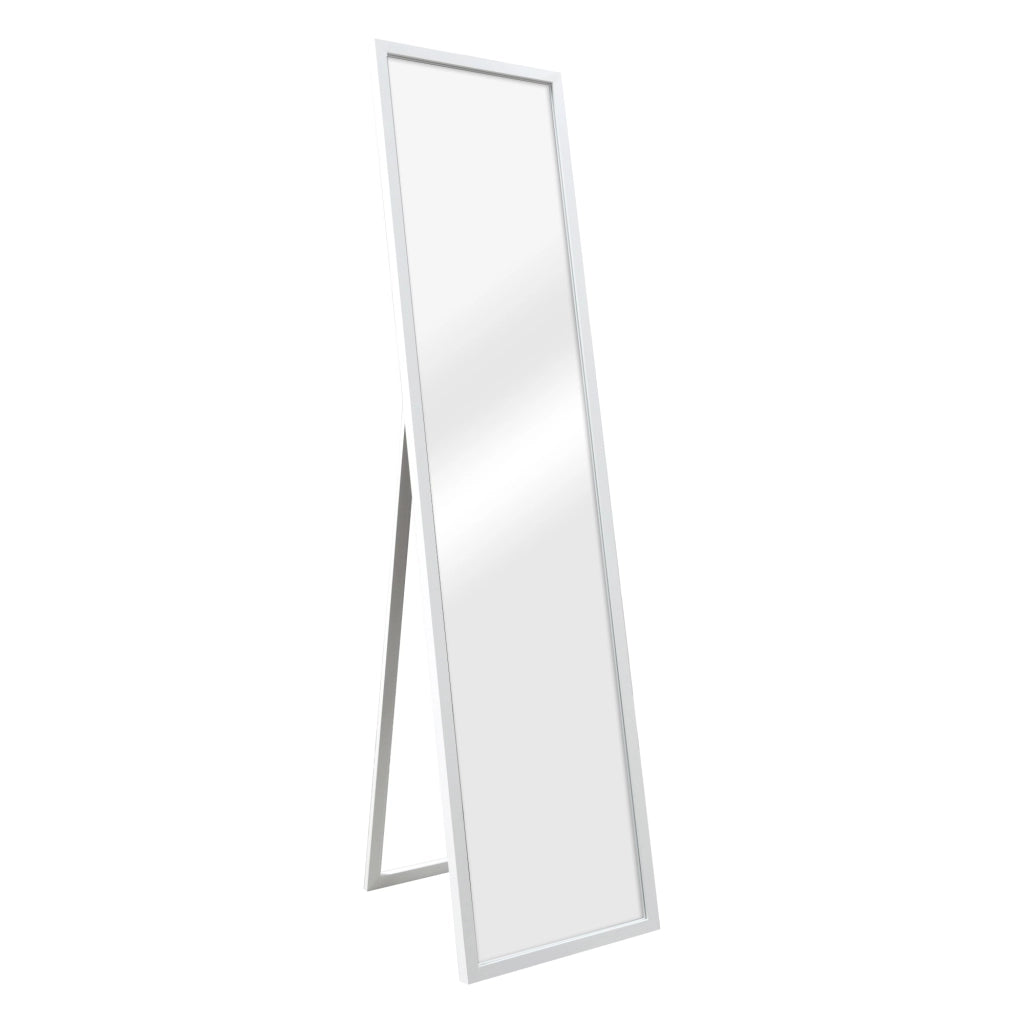 Specchio da Terra 'Giovinazzo' a Figura Intera 150 x 35 cm Cornice in MDF - Bianco [en.casa]