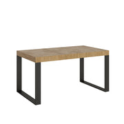 Tavolo allungabile 90x160/420 cm Tekno Premium Quercia Natura telaio Antracite