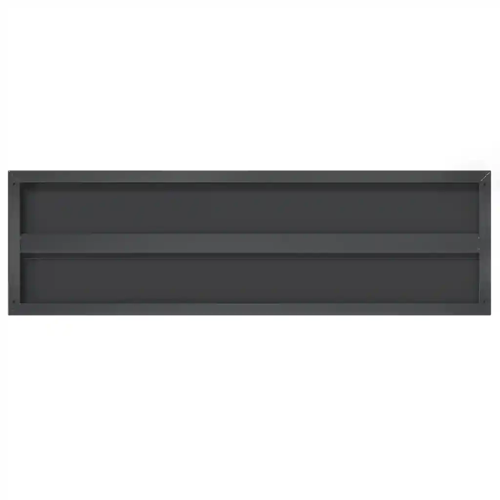vidaXL Mensole a Muro 2 pz 100x30x3 cm Nero in Acciaio Inossidabile